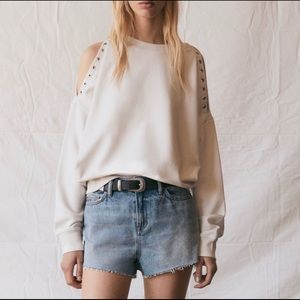 Cruz Unai Grommet Cold-Shoulder Sweatshirt